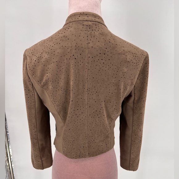 EUC BCBGMaxAzria Bri Perforated Faux Suede Jacket - Picture 11 of 13